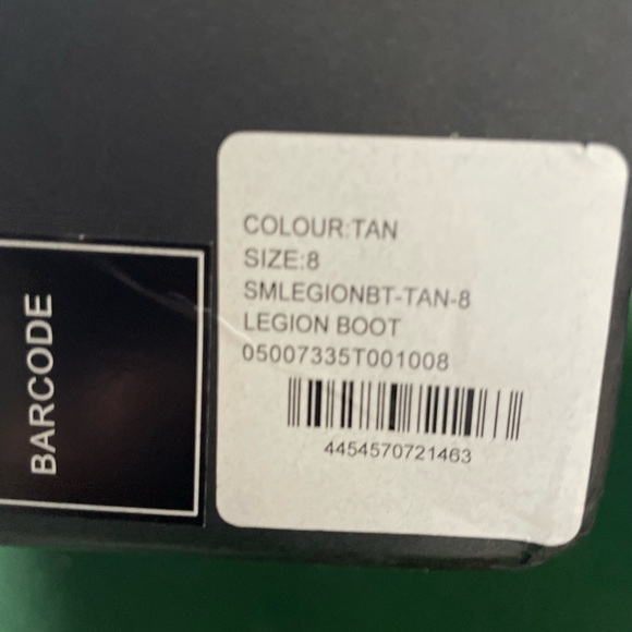 Tan saint morta Lace-Up Combat Boots - Picture 7 of 8